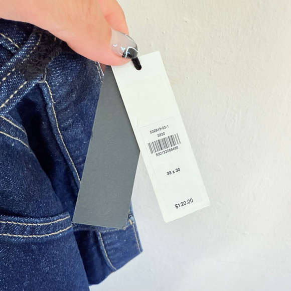 Banana Republic Men's Dark Blue Authentic Straight Jeans Size 33x30 NWT - Picture 10 of 10